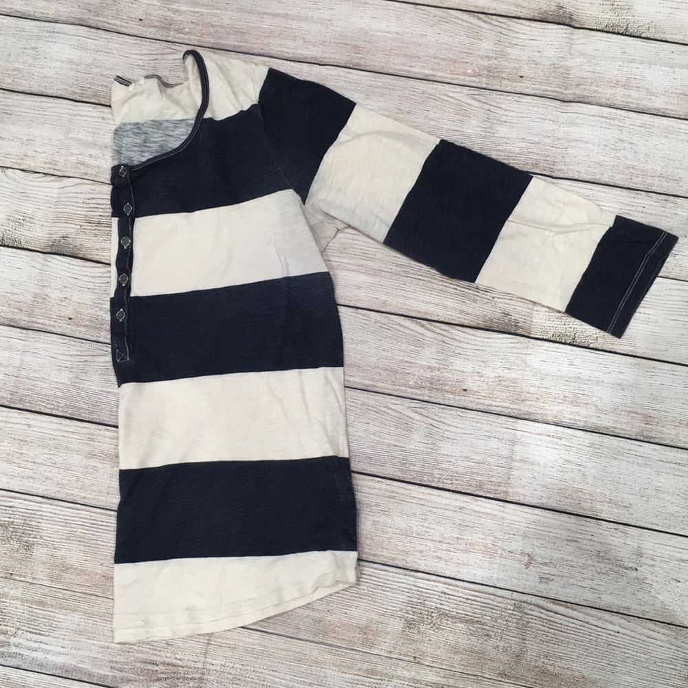 J Crew wide stripe top